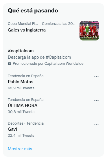 tendencia promocionada